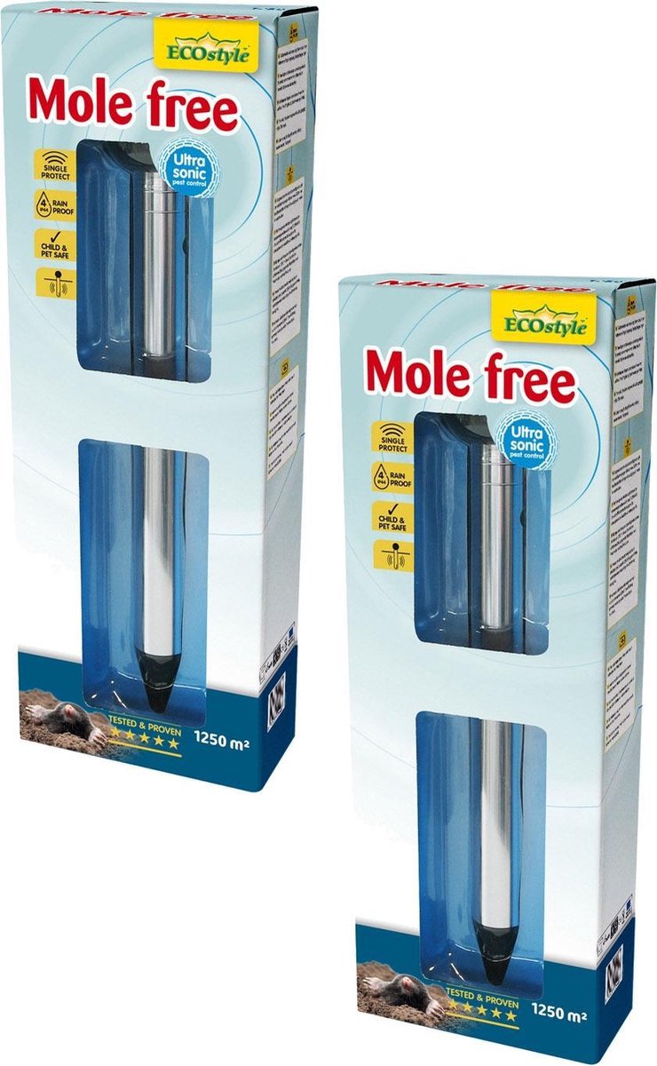 Ecostyle Mole Free 1250 - Ongediertebestrijding - 2 x 1250 m2