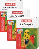 Beaphar Anti-Parasiet 10 Vogel - Vogelapotheek - 3 x 2 pip 20 - 50 G