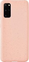 Telefoonglaasje Hoesje Geschikt voor Samsung Galaxy S20 Plus - Biologisch afbreekbaar kunststof - Roze - Biologisch afbreekbaar - Beschermhoes - Case - Cover