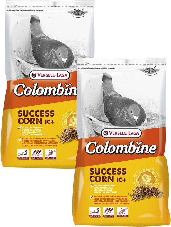 Colombine SuccesCorn Ic Met Eiwitkorrel Duivenvoer 2 x 3 kg bol