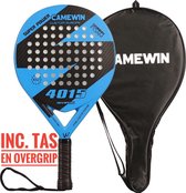 Camewin - Padelracket - Blauw - Carbon - incl. hoes