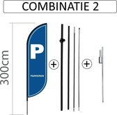 Proflag Beachflag Convex S - 60x240 cm. - PARKEREN - Combi 2