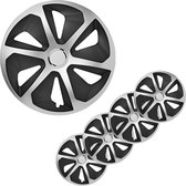 Pro Plus Wieldoppen 16 Inch Roco Mat Zwart / Aluminium - per Set van 4 stuks