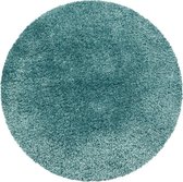 Rond Hoogpolig vloerkleed - Blushy Turquoise Ø 200cm