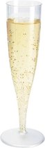 Champagne glazen  stevig-transparant-kunststof- 135ml (30 stuks)     herbruikbaar.
