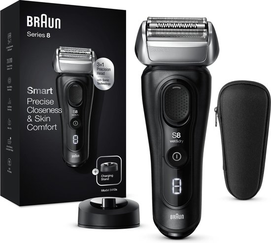 Braun Series 8 8410s Elektrisch Scheerapparaat voor Mannen, Wet & Dry, Met Reisetui