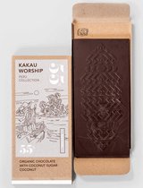 Pure chocolade met kokos - Peru 55% - Palmolievrij - BIO - Vegan - Kakau Worship - 75g