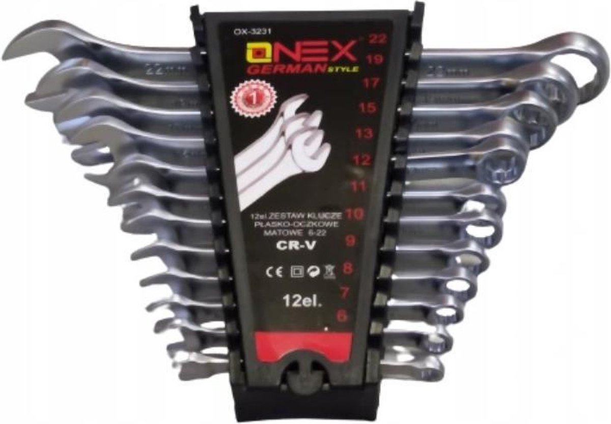 Onex 12-delige Ringsteeksleutelset- 6 mm t/m 22 mm