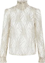Pieces PCKYLIE LS LACE TOP Dames T-Shirt  - Maat XL