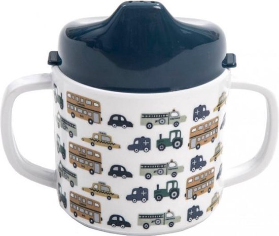 Smallstuff tractor voertuigen kinderservies geschenkset - kom + tuitbeker + lepel van Smallstuff — afbeelding 3