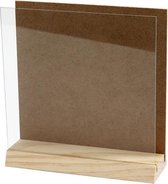 3D-plaat MDF/hout/glas 15 cm bruin/blank per stuk