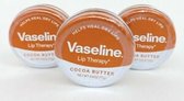 3 x Vaseline Lip Therapy Cocoa Butter 20gr