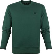 Fred Perry Sweater M7535 Donkergroen - maat XL