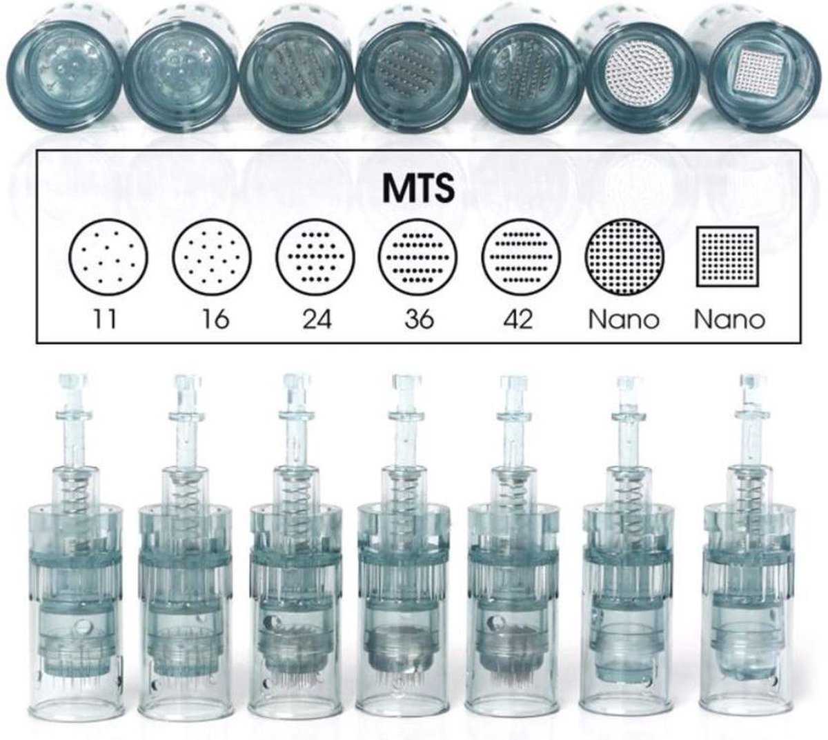 3 Cartridges microneedling 11 naalden Dermapen Dr.Pen alleen modellen A6s en M8 i.v.m. 3 punts bajonet - Microneedling - Dermastamp