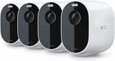 Arlo Essential Spotlight Camera Wit 4-STUKS - Beveiligingscamera - IP Camera - Binnen & Buiten - Bewegingssensor - Smart Home - Inbraakbeveiliging - Night Vision - Excl. Smart Hub - Incl. 90 