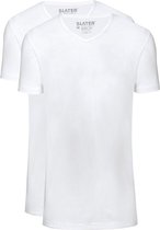 Slater 2-pack T-shirt Basic Extra Lang V-neck Wit - maat XL