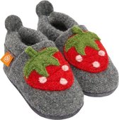 Orangenkinder babyslofjes wol Strawberry grey