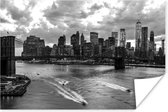 Poster New York - Brooklyn - Bridge - Zwart - Wit - 90x60 cm