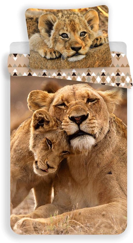 Animal Pictures Dekbedovertrek Leeuw - Eenpersoons -140 x 200 cm - katoen