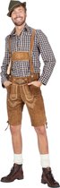 Wilbers & Wilbers - Boeren Tirol & Oktoberfest Kostuum - Hemd Anton Aus Tirol Bierfeest Zwart Man - - Maat 48 - Bierfeest - Verkleedkleding