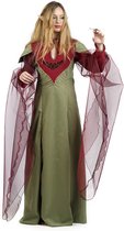Elfen Feeen & Fantasy Kostuum | Groen Kiara Keltische Druide | Vrouw | Maat 38 | Carnaval kostuum | Verkleedkleding