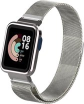 Milanees Smartwatch bandje - Geschikt voor Xiaomi Mi Watch Lite Milanese band - zilver - Strap-it Horlogeband / Polsband / Armband