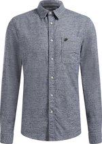 WE Fashion Heren slim fit overhemd van katoenen flanel