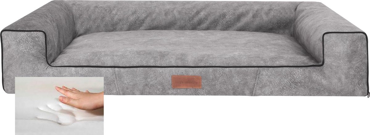 Orthopedisch hondenbed dog's lifestyle misty grijs 100cm