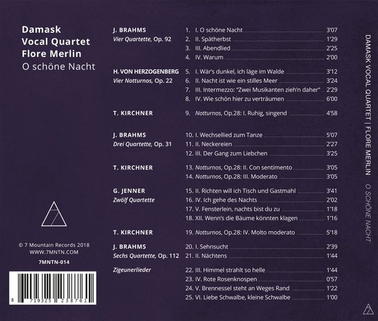 Damask Vocal Quartet, Flore Merlin - O Schöne Nacht (CD)