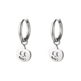 Oorbellen pumpkin - Zilver - RVS - oorringen met hanger