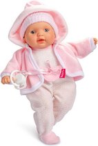 babypop Lloroncete 28 cm meisjes roze/wit