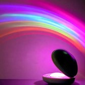 Nachtlamp kinderen - regenboog - schelp - LED - oplaadbaar - projector - draadloos - speelgoed - verjaardag - cadeau - Roos