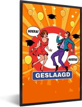 Fotolijst incl. Poster - Spreuken - Quotes - 'Geslaagd' - 40x60 cm - Posterlijst