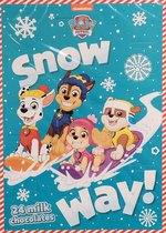 Chocola Adventkalender Paw Patrol 2021 Snow way - 24 chocolaatjes Adventskalender Kerst