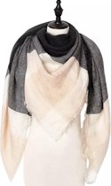 Emilie Scarves - sjaal - driehoeksjaal - roze - zwart - winter sjaal