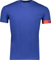 Dsquared2 T-shirt Blauw Aansluitend - Maat L - Heren - Herfst/Winter Collectie - Katoen;Elastaan