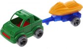 Kids Cars aanhanger met jetski groen/geel