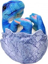 knuffel Dinosauria baby T-Rex 20 cm pluche blauw
