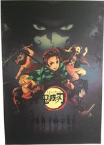 Kimetsu no Yaiba Demon Slayer Muzan Kibutsuji Anime Collage Vintage Poster 51x35cm.