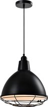 QUVIO Hanglamp industrieel - Lampen - Plafondlamp - Landelijk - Verlichting - Verlichting plafondlampen - Keukenverlichting - Lamp - E27 Fitting - Met 1 lichtpunt - Voor binnen - Metaal - Alu