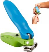 Wonder clipper - Nagelknipper 150° roterende kop - Led lamp - Nagelvijl - As seen on TV - Groen/blauw