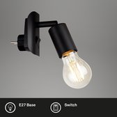 Briloner Leuchten BATITA - Stekkerlamp - met schakelaar - 1 licht - E27 max. 25W - metaal - zwart