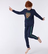 Woody pyjama jongens - koe - donkerblauw - 212-2-QTR-Z/885 - maat 164