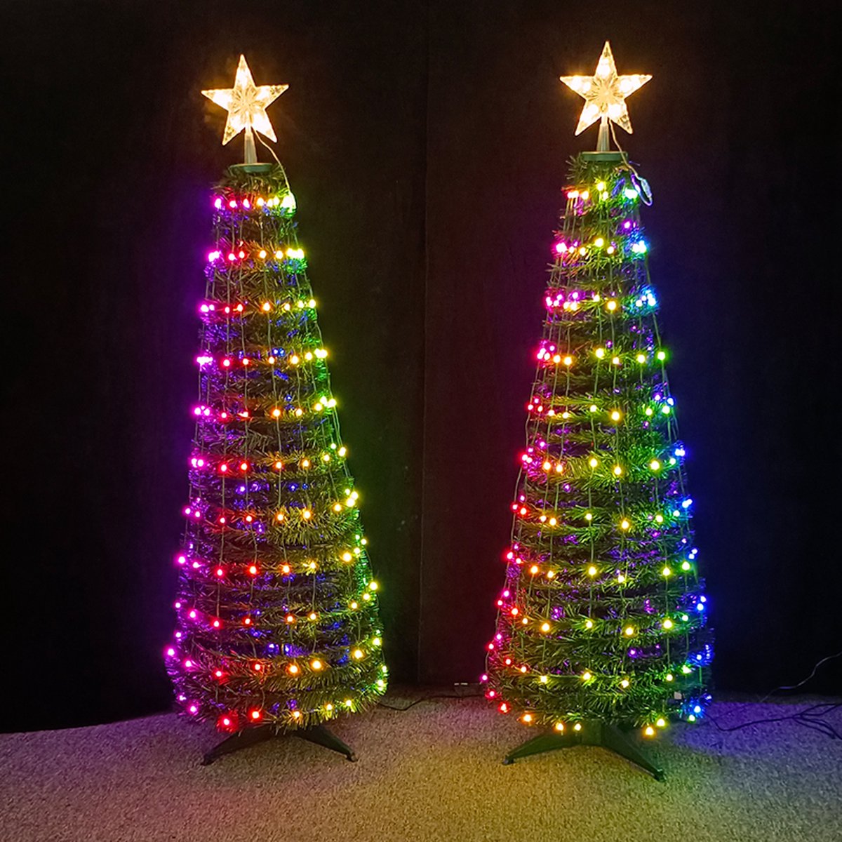 Sapin de Noël avec lumières intelligentes - 140 cms, arbre de noël avec  éclairage led