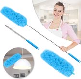 JUST23® Plumeau Uitschuifbaar met Telescoopsteel – Ragebol – Stoffer – Duster - Blauw