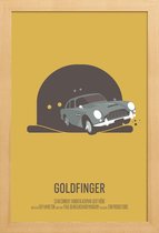 JUNIQE - Poster in houten lijst Goldfinger -30x45 /Geel & Grijs