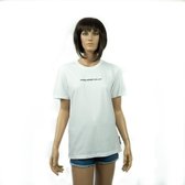 Powerfully T-shirt Geborduurd - Wit - Dames – Maat XL