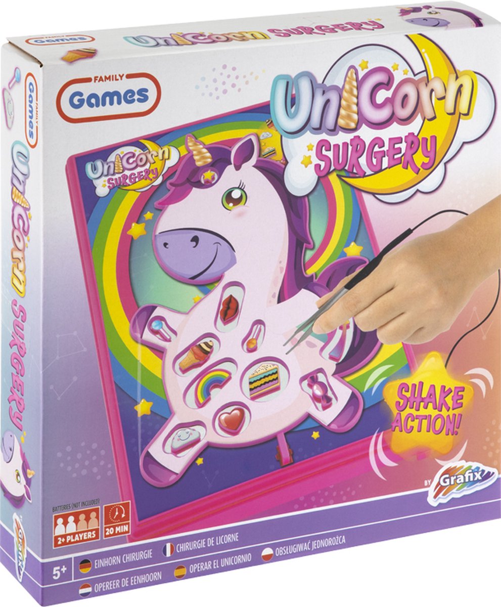 Unicorn operatie bibber - bibber spel - kinderspellen - actiespel - educatief - Unicorn operatie - behendigheidsspel