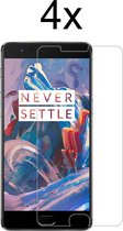 OnePlus 3 Screen Protector Glas - Beschermglas OnePlus 3T Screenprotector - 4 stuks