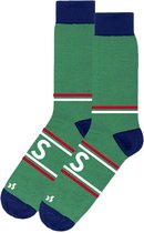 dstinctive - kerst sokken met personalisatie / initiaal / letter - S -  strepen - maat 41-49